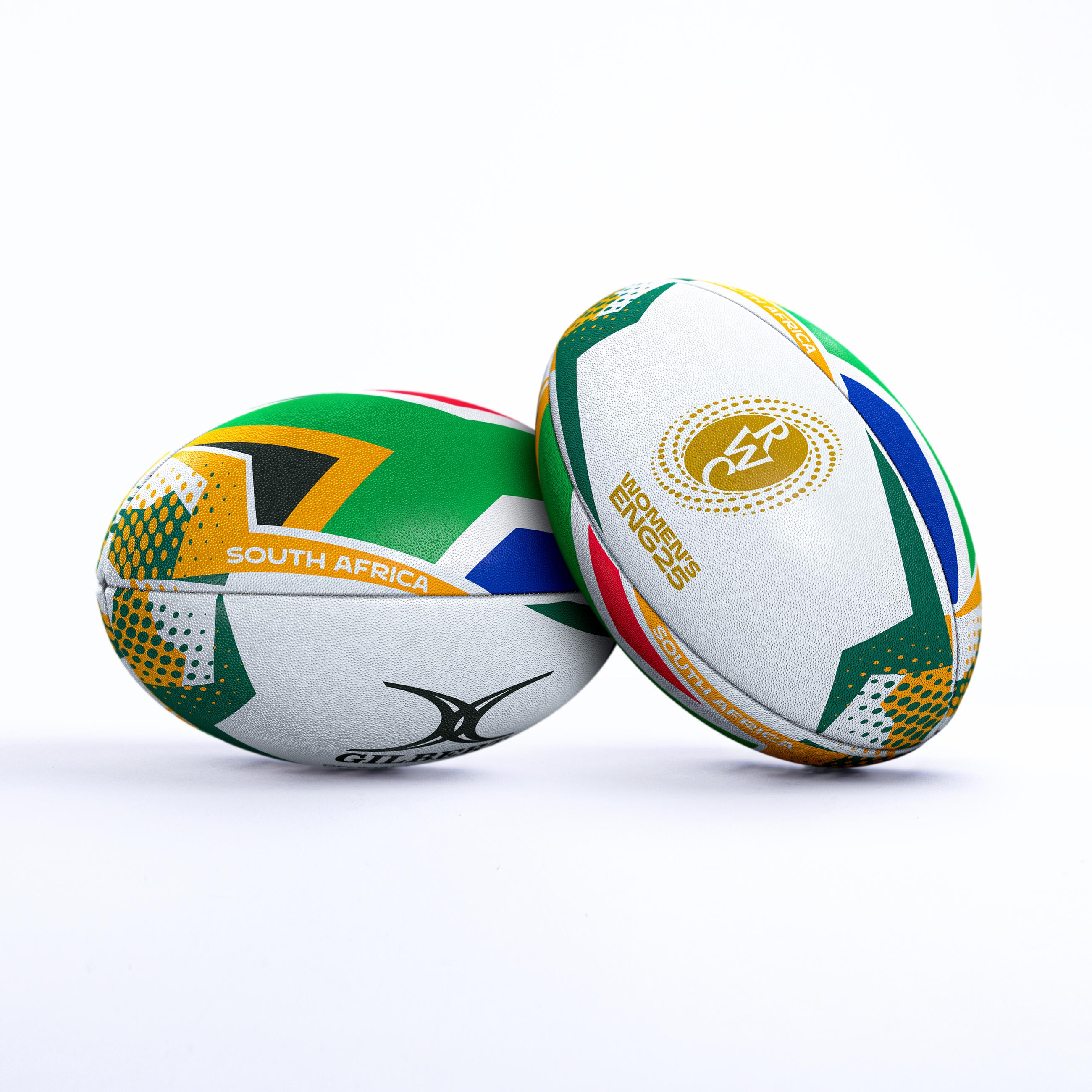 Ballon De Rugby Réplique Afrique Du Sud Gilbert – Taille 2 (midi) – Longueur ~23 Cm – Livré Dégonflé - 4