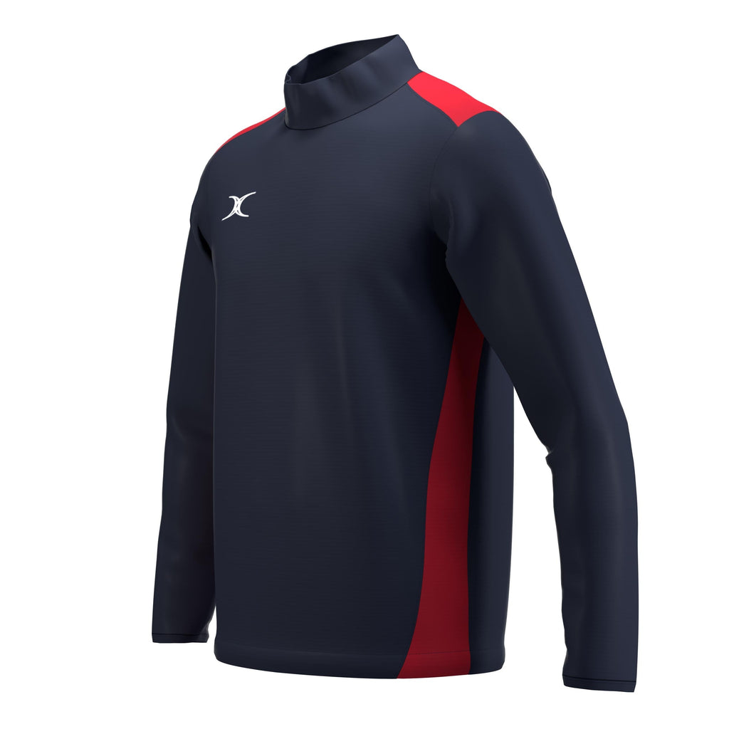 RCBW26Clothing JKT ATOM WARM UP DARK NAVY RED M-Three Quarters Left