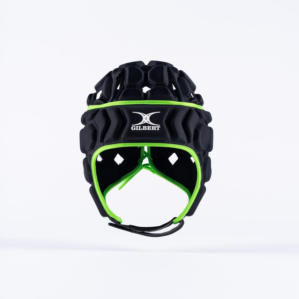 RPBJ26Body armour_Mouthguards Octane Headguard Black Green Front