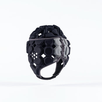 RPBJ26Body armour_Mouthguards Octane Headguard Black Grey, Rear Angle