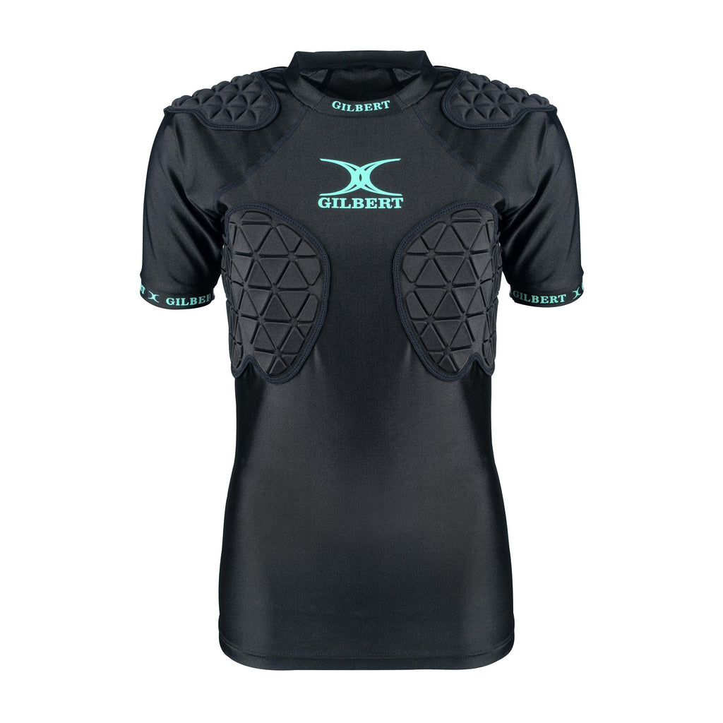 RPCC26Body armour_Mouthguards Triflex Lite V3 Body Armour Black Aqua Front