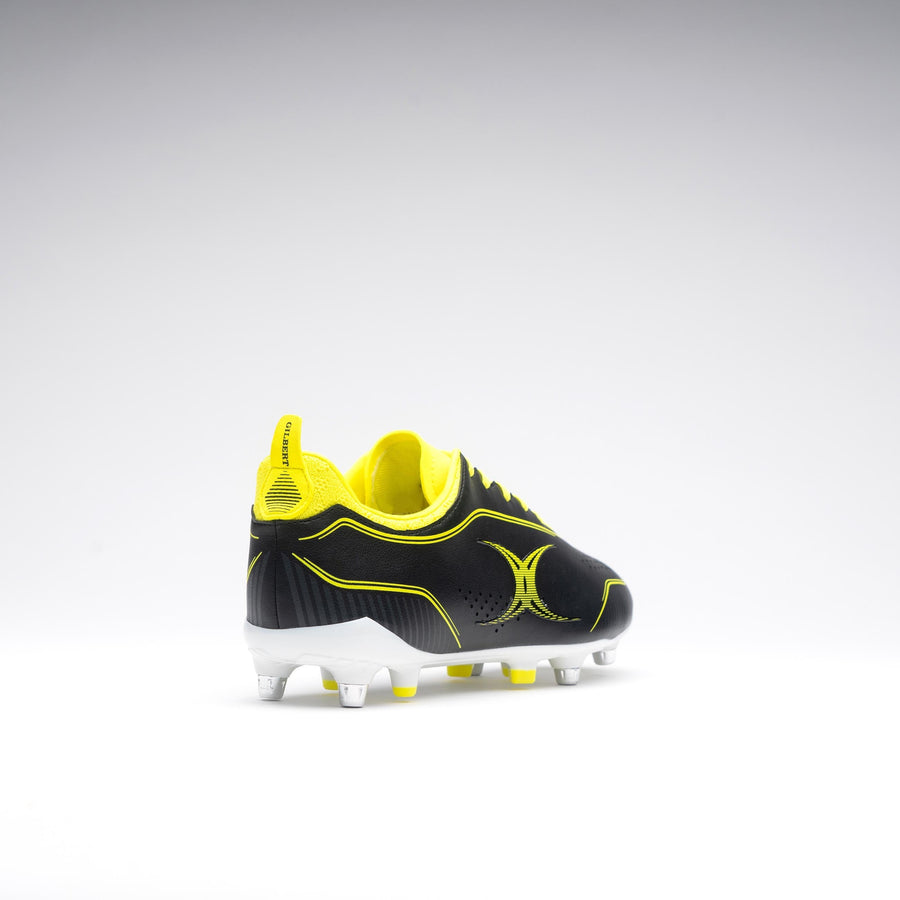 RSAI24Boots Cage Torq 6 Stud Black Yellow, Outstep Heel