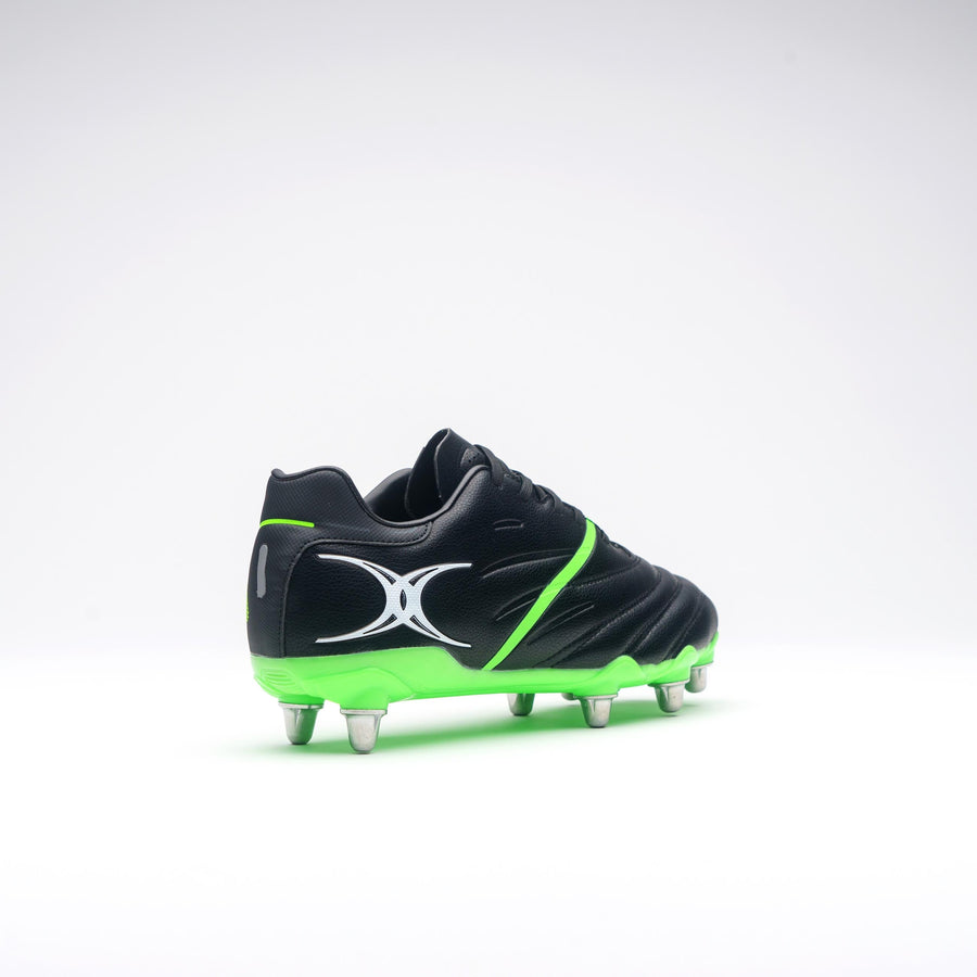 RSCH24Boots Sidestep X20 Power 6 Stud Black & Green, Outstep Heel