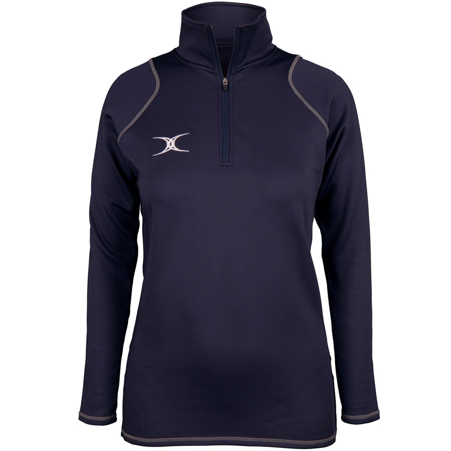 2600 RCGH18 81513905 Top Quest 2 Quarter Zip Fleece Ladies Dark Navy Front