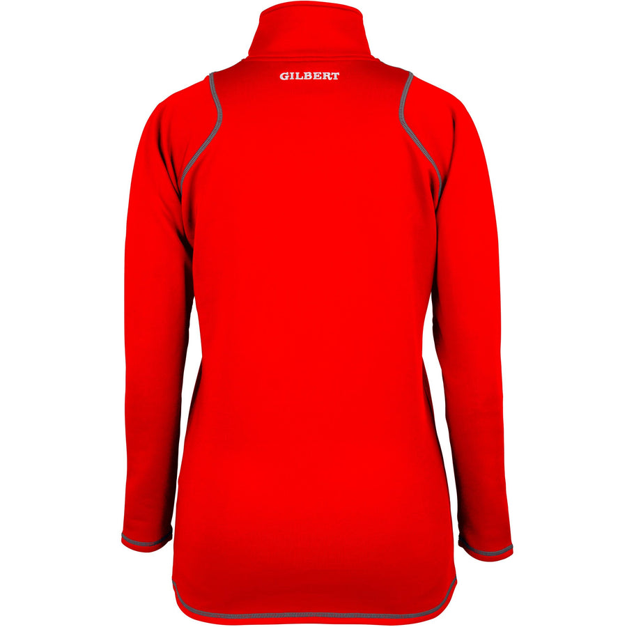 2600 RCGH18 81514005 Top Quest 2 Quarter Zip Fleece Ladies Red, Back
