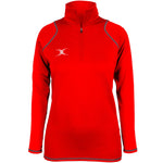2600 RCGH18 81514005 Top Quest 2 Quarter Zip Fleece Ladies Red Front