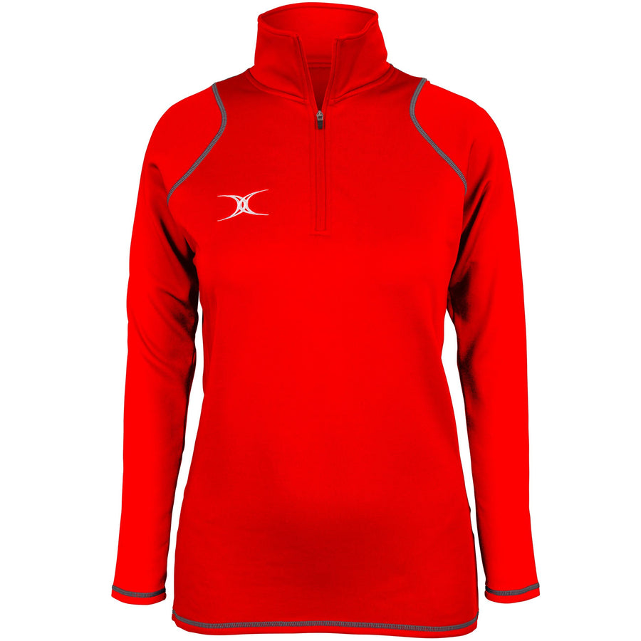 2600 RCGH18 81514005 Top Quest 2 Quarter Zip Fleece Ladies Red Front