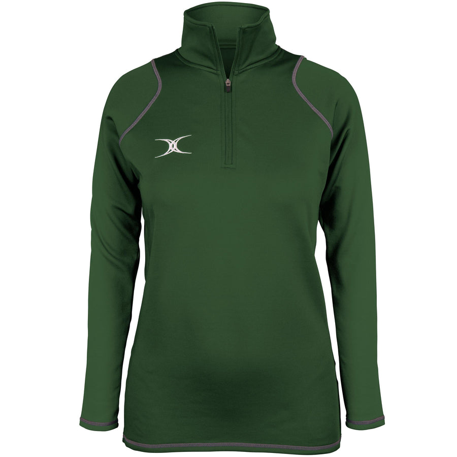 2600 RCGH18 81514105 Top Quest 2 Quarter Zip Fleece Ladies Green Front